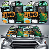 Dinosaurs Print Pattern Car Auto Sun Shades 182102 - YourCarButBetter