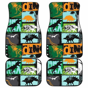 Dinosaurs Print Pattern Front And Back Car Mats 154813 - YourCarButBetter