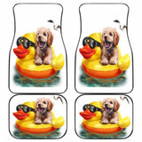 Dog And Duck Cute Funny Car Floor Mats 112428 - YourCarButBetter