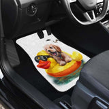 Dog And Duck Cute Funny Car Floor Mats 112428 - YourCarButBetter