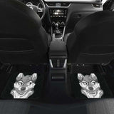 Dog Jealous Face In Black Theme Car Floor Mats 112428 - YourCarButBetter