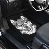 Dog Jealous Face In Black Theme Car Floor Mats 112428 - YourCarButBetter