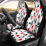 Dog Paw Bones Heart Car Seat Covers Awesome 161012 - YourCarButBetter