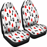 Dog Paw Bones Heart Car Seat Covers Awesome 161012 - YourCarButBetter