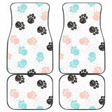 Dog Paws Pattern Print Design 04 Front And Back Car Mats 161012 - YourCarButBetter