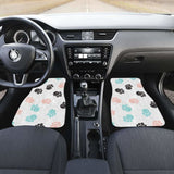 Dog Paws Pattern Print Design 04 Front And Back Car Mats 161012 - YourCarButBetter