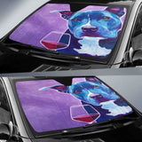 Dog Wine Lover Auto Sun Shade - 102507 - YourCarButBetter