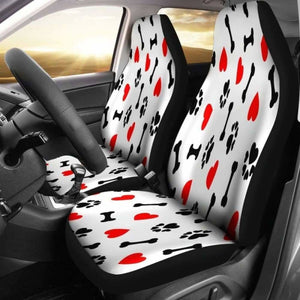 Dogs Love Pattern Car Seat Covers 112428 - YourCarButBetter