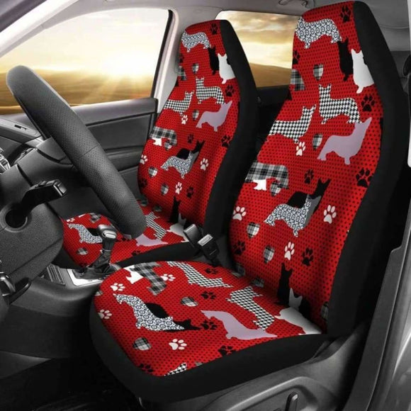 Dogs Red Car Seat Covers 112428 - YourCarButBetter