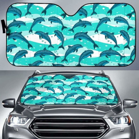 Dolphin Sea Pattern Car Auto Sun Shades 085424 - YourCarButBetter