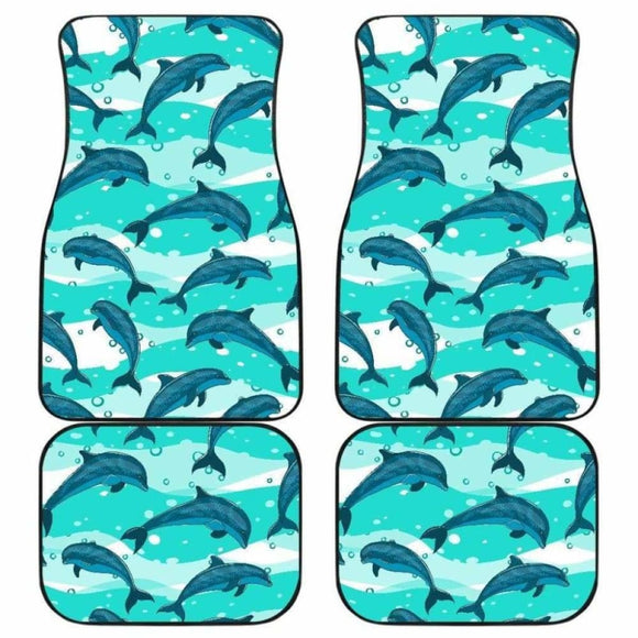 Dolphin Sea Pattern Front And Back Car Mats 181703 - YourCarButBetter