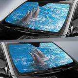 Dolphins Couple Hd 4K Car Sun Shade 085424 - YourCarButBetter