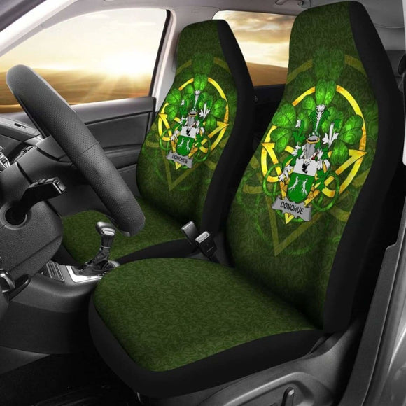 Donohue Or O’Donohue Ireland Car Seat Cover Celtic Shamrock (Set Of Two) 154230 - YourCarButBetter