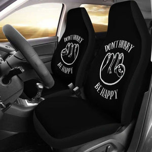 Don’T Hurry Be Happy Sloth Car Seat Covers 144902 - YourCarButBetter