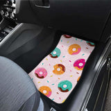 Donut Pattern Glaze Pink Background Front And Back Car Mats 153908 - YourCarButBetter