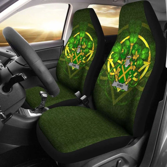 Dowd Or O’Dowd Ireland Car Seat Cover Celtic Shamrock (Set Of Two) 154230 - YourCarButBetter