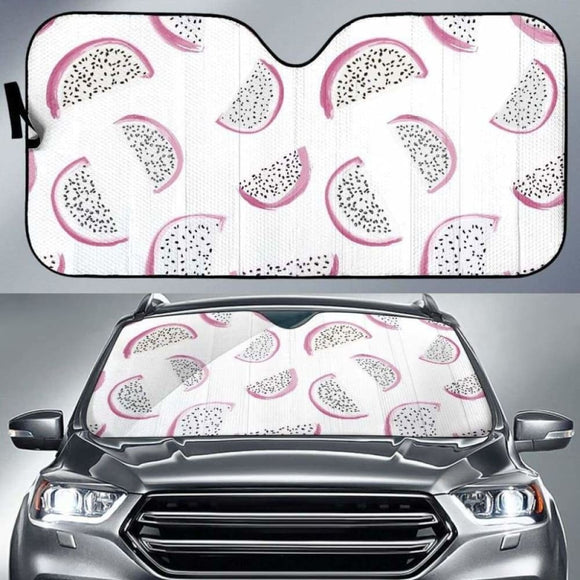 Dragon Fruit Pattern Car Auto Sun Shades 172609 - YourCarButBetter