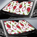 Dragon Fruits White Background Car Auto Sun Shades 172609 - YourCarButBetter