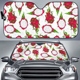 Dragon Fruits White Background Car Auto Sun Shades 172609 - YourCarButBetter