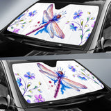 Dragonfly and Flower Print Car Auto Sun Shades 213003 - YourCarButBetter