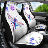 Dragonfly and Flower Print Car Seat Covers 213003 - YourCarButBetter