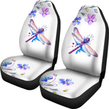 Dragonfly and Flower Print Car Seat Covers 213003 - YourCarButBetter