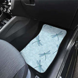 Dragonfly Pattern Blue Background Front And Back Car Mats 135711 - YourCarButBetter