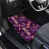 Dragonfly Violet Front And Back Car Mats 184610 - YourCarButBetter