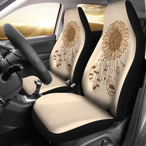 Dreamcatcher Car Seat Covers With Sunflower Feather 212503 - YourCarButBetter
