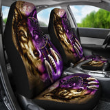 Dreamcatcher Purple Wolf Native American Car Seat Covers 093223 - YourCarButBetter