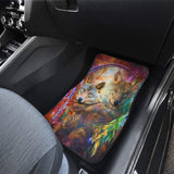 Dreamcatcher Wolf Car Floor Mats Full Set 212202 - YourCarButBetter