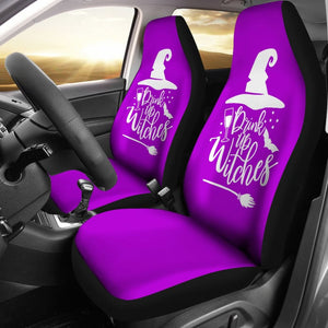 Drink Up Witches Halloween Car Seat Covers 212203 - YourCarButBetter