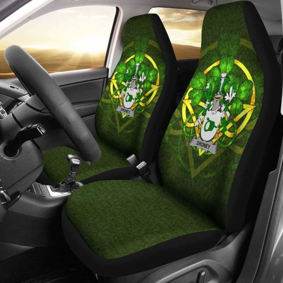 Droney Or O’Droney Ireland Car Seat Cover Celtic Shamrock (Set Of Two) 154230 - YourCarButBetter