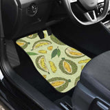 Durian Leaves Pattern Background Front And Back Car Mats 174914 - YourCarButBetter