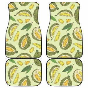 Durian Leaves Pattern Background Front And Back Car Mats 174914 - YourCarButBetter