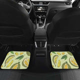 Durian Leaves Pattern Background Front And Back Car Mats 174914 - YourCarButBetter