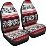 Dusty Rose White And Black Serape Inspired Car Seat Covers Seat Protectors 174510 - YourCarButBetter