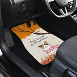 Easily Distracted By Cats And Autumn Car Accessories Gift Ideas Car Floor Mats 210205 - YourCarButBetter