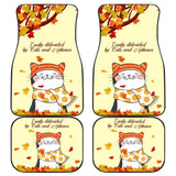 Easily Distracted By Cats And Autumn Car Floor Mats 210205 - YourCarButBetter