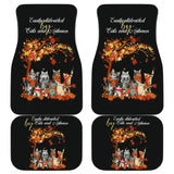 Easily Distracted By Cats And Autumn Fall Car Floor Mats 210205 - YourCarButBetter