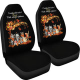 Easily Distracted By Cats And Autumn Fall Car Seat Covers 210205 - YourCarButBetter