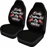 Easily Distracted By Horses Car Seat Covers Amazing Gift 184610 - YourCarButBetter