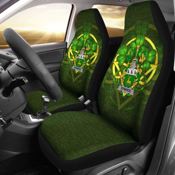 Edwards Ireland Car Seat Cover Celtic Shamrock (Set Of Two) 154230 - YourCarButBetter