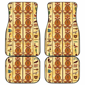 Egypt Hieroglyphics Pattern Print Design 04 Front And Back Car Mats 142711 - YourCarButBetter