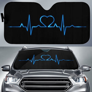 Electro Blue Heart Sun Shade Amazing Best Gift Ideas 460402 - YourCarButBetter