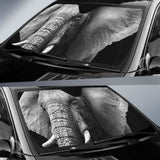 Elephant Dark Background Hd Car Sun Shade 104020 - YourCarButBetter