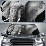 Elephant Dark Background Hd Car Sun Shade 104020 - YourCarButBetter