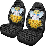Elephant Love Sunflowers Car Seat Covers 211302 - YourCarButBetter