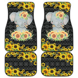 Elephant Sunflower Art Car Floor Mats Amazing Gift 211402 - YourCarButBetter