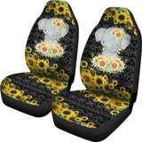 Elephant Sunflower Art Car Seat Covers Amazing Gift 211402 - YourCarButBetter